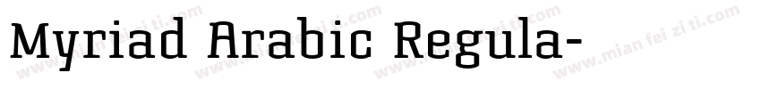 Myriad Arabic Regula字体转换
